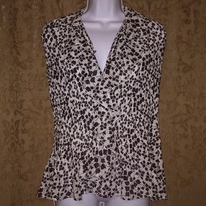 Women’s Colour Works Lacey Ruffle Blouse Sz S